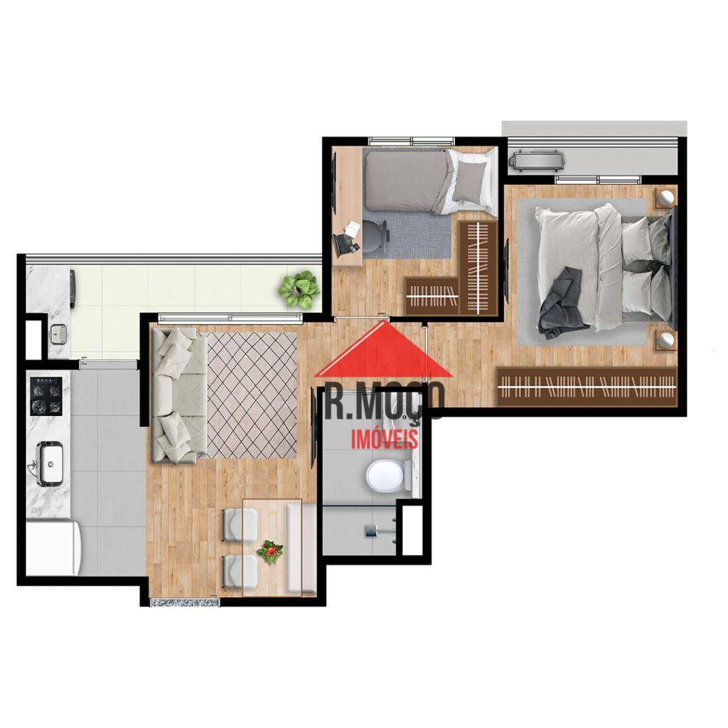 Apartamento à venda com 2 quartos, 45m² - Foto 5