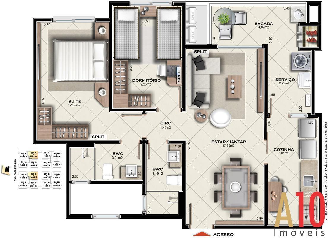 Apartamento à venda com 3 quartos, 93m² - Foto 19