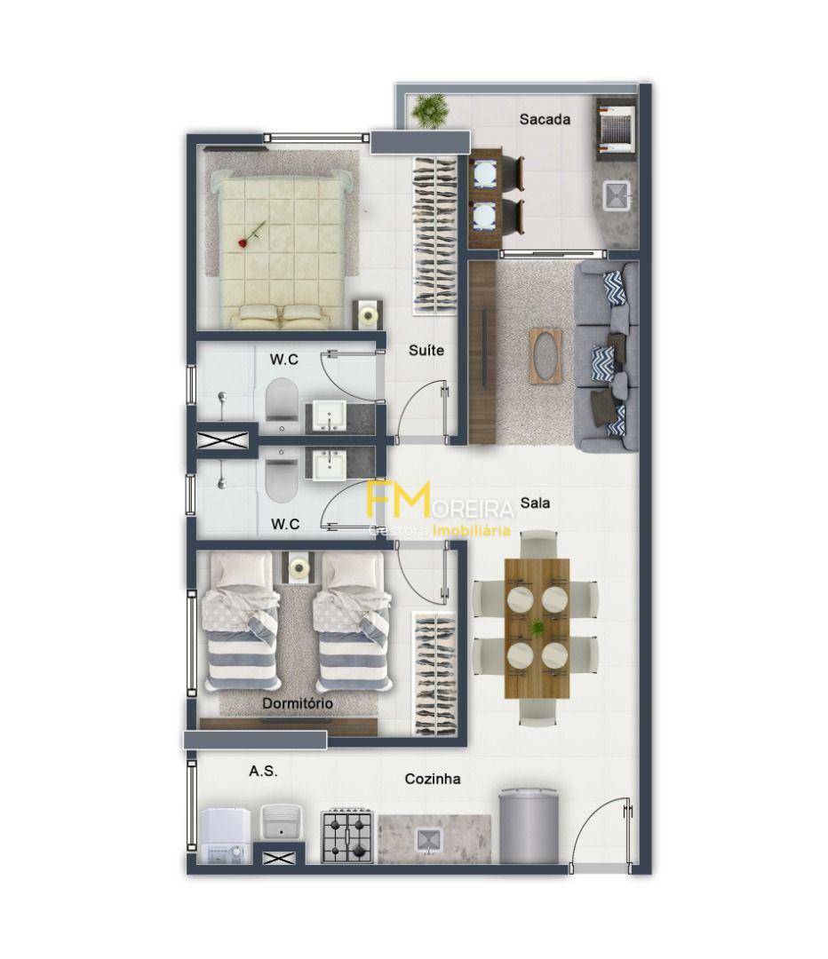 Apartamento à venda com 2 quartos, 60m² - Foto 16