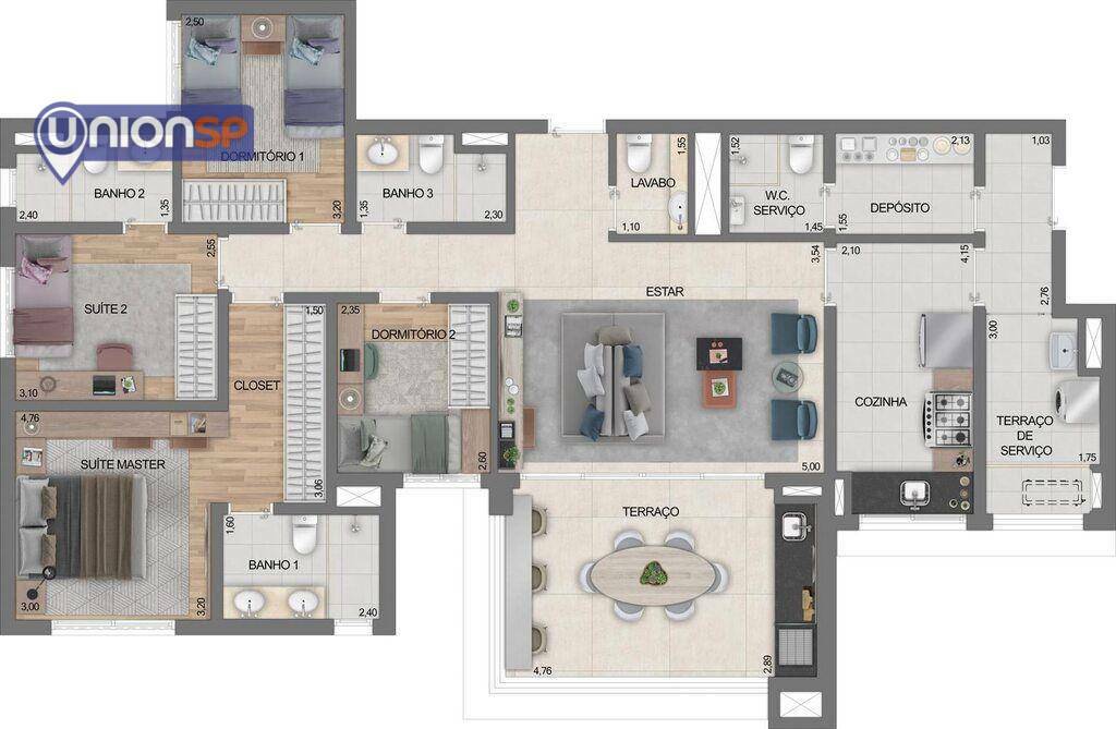 Apartamento à venda com 4 quartos, 130m² - Foto 10