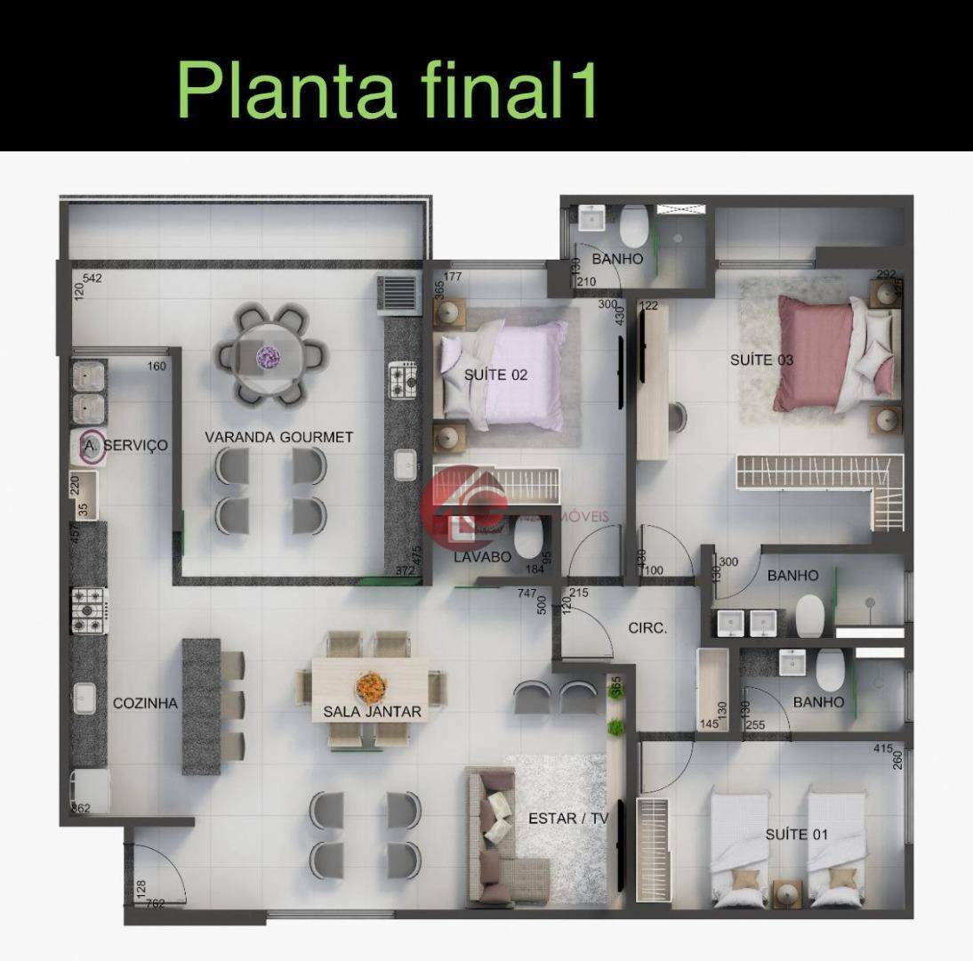 Apartamento à venda com 3 quartos, 119m² - Foto 12