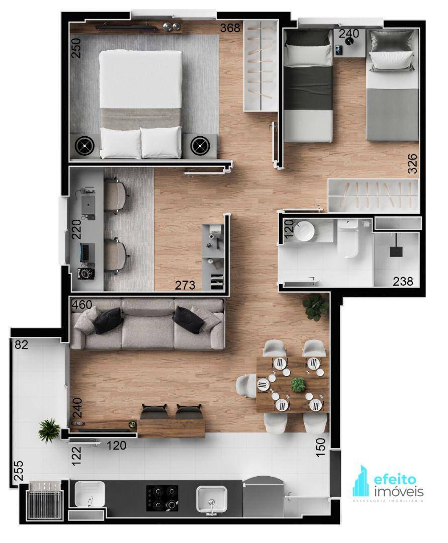 Apartamento à venda com 3 quartos, 55m² - Foto 8