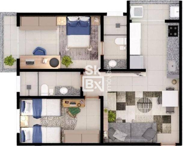 Apartamento à venda com 2 quartos, 57m² - Foto 7