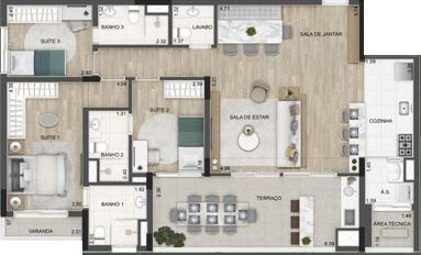 Apartamento à venda com 4 quartos, 138m² - Foto 12