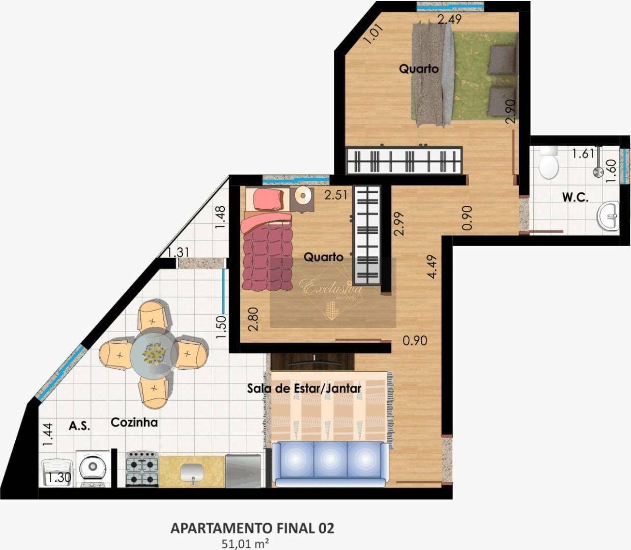 Apartamento à venda com 2 quartos, 52m² - Foto 19