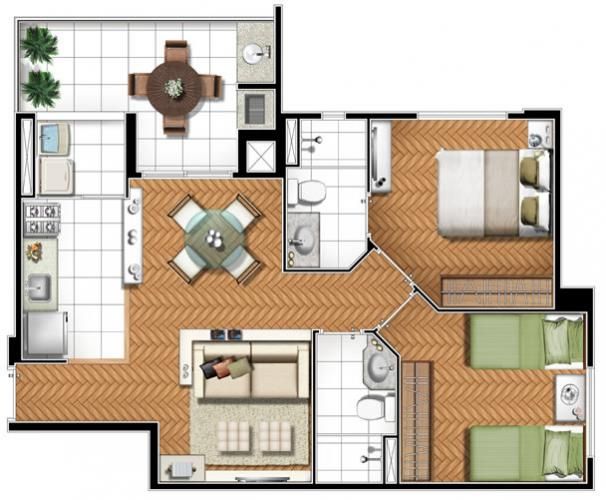 Apartamento à venda com 2 quartos, 57m² - Foto 4