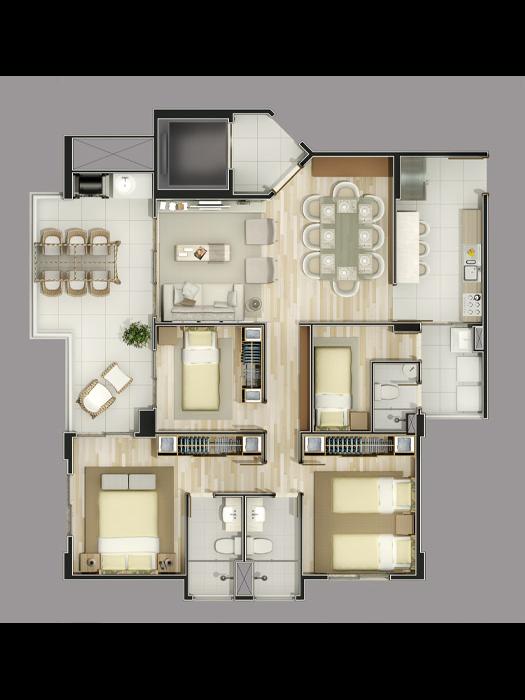 Apartamento à venda com 3 quartos, 213m² - Foto 10