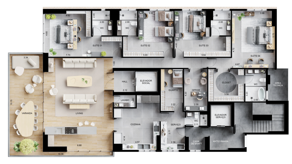 Apartamento à venda com 4 quartos, 348m² - Foto 26