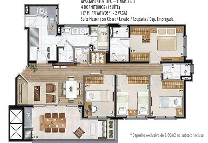 Apartamento à venda com 4 quartos, 117m² - Foto 14