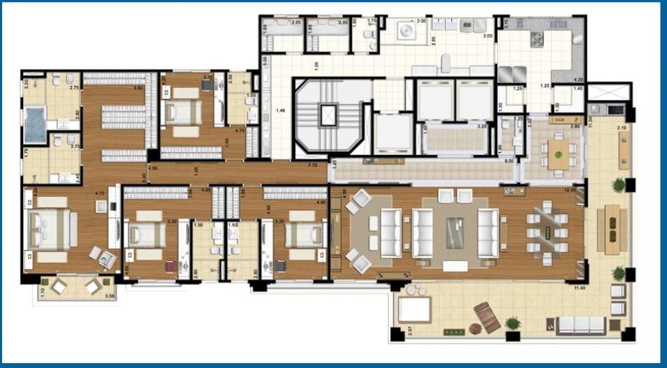 Apartamento à venda com 4 quartos, 355m² - Foto 5