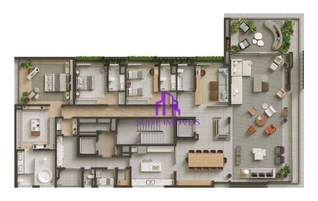 Apartamento à venda com 4 quartos, 398m² - Foto 14