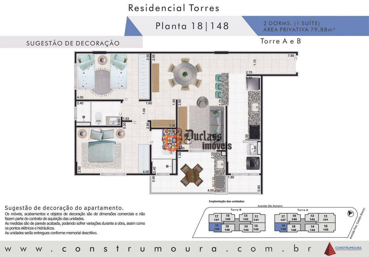 Apartamento à venda com 2 quartos, 79m² - Foto 2