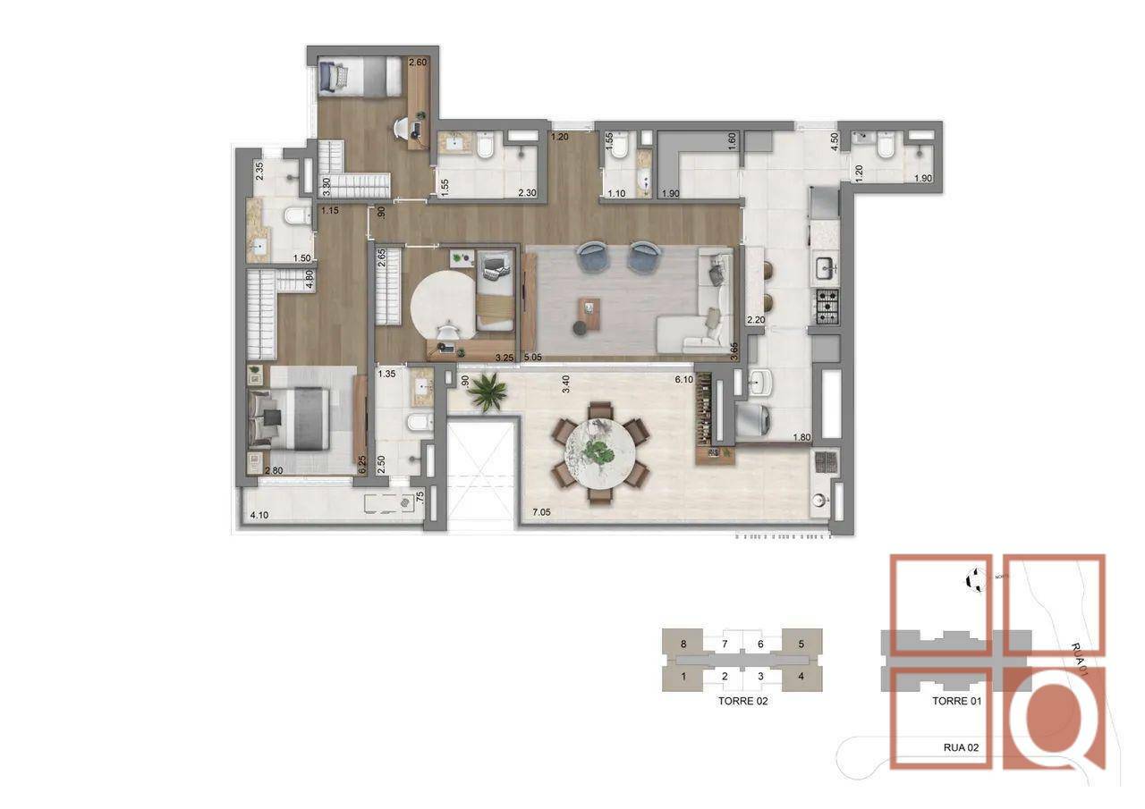 Apartamento à venda com 3 quartos, 134m² - Foto 6