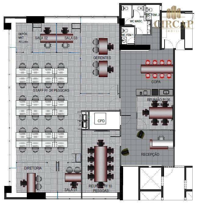 Conjunto Comercial-Sala para alugar, 250m² - Foto 10