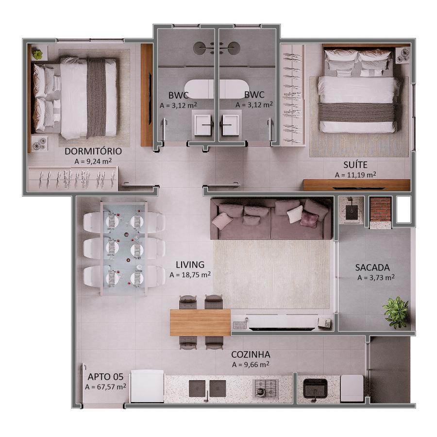 Apartamento à venda com 2 quartos, 74m² - Foto 24