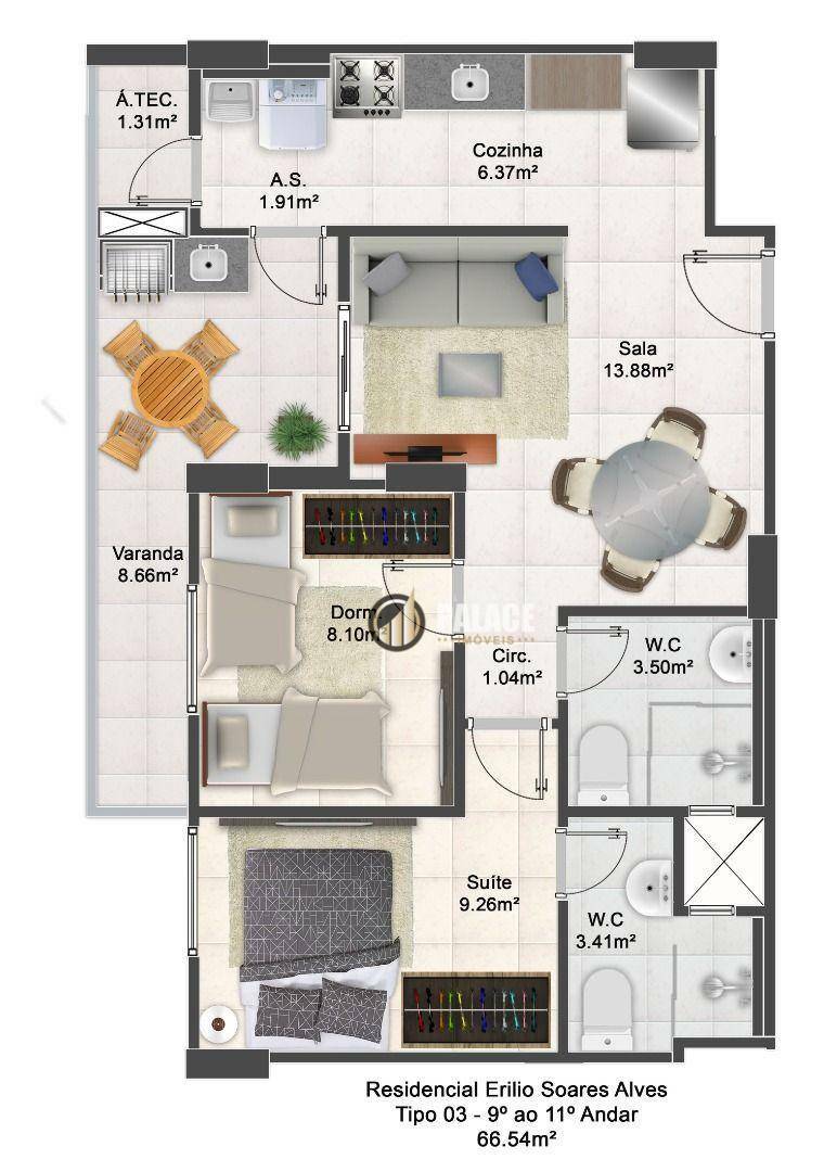 Apartamento à venda com 2 quartos, 79m² - Foto 39