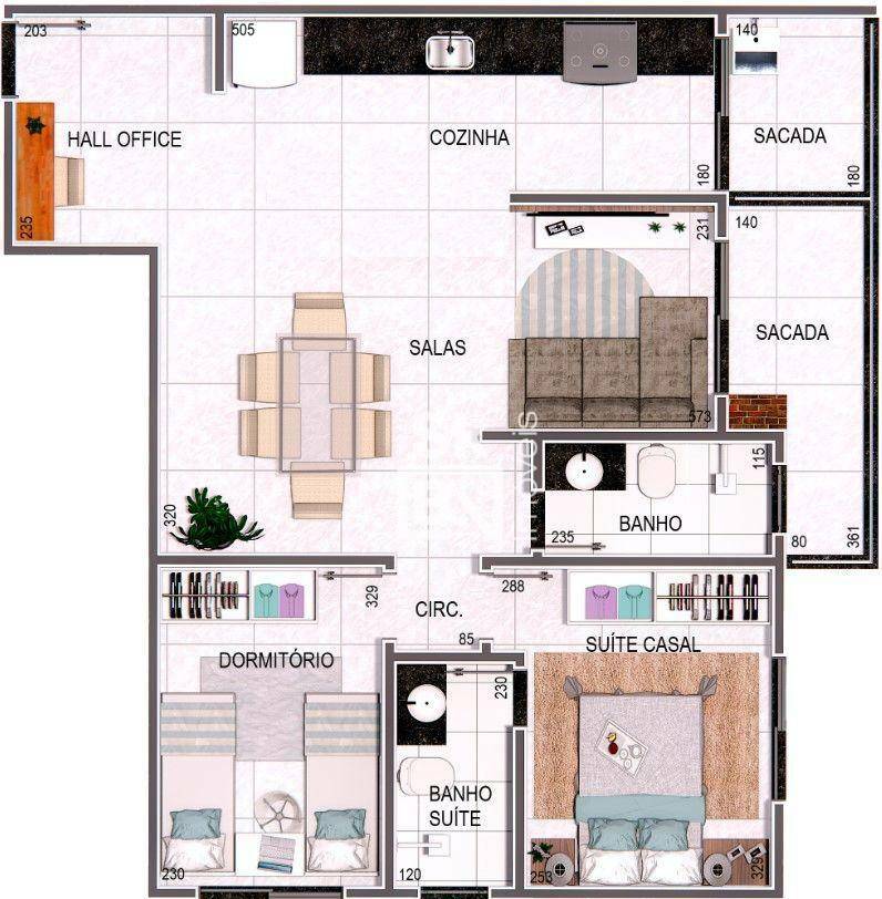 Apartamento à venda com 2 quartos, 70m² - Foto 12