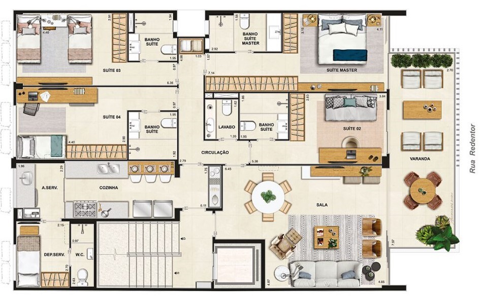 Apartamento à venda com 4 quartos, 19558m² - Foto 6