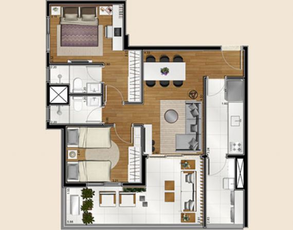 Apartamento à venda com 2 quartos, 72m² - Foto 5