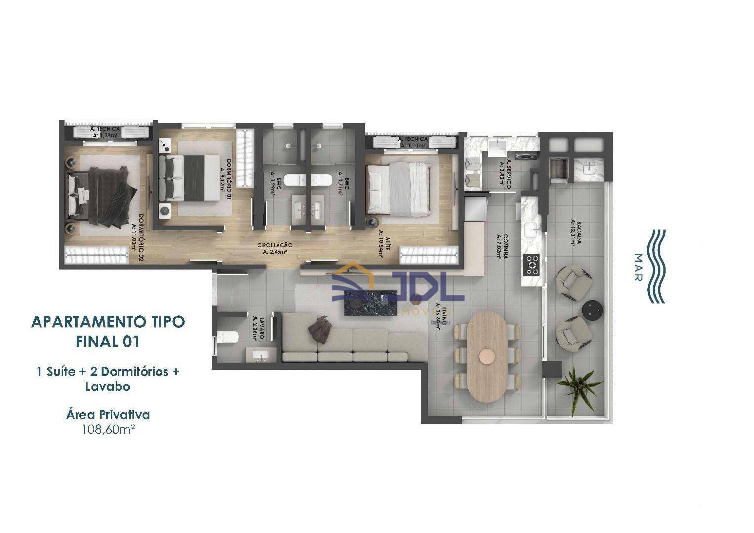 Apartamento à venda com 3 quartos, 108m² - Foto 25