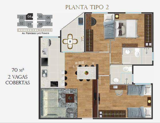 Apartamento à venda com 3 quartos, 70m² - Foto 40