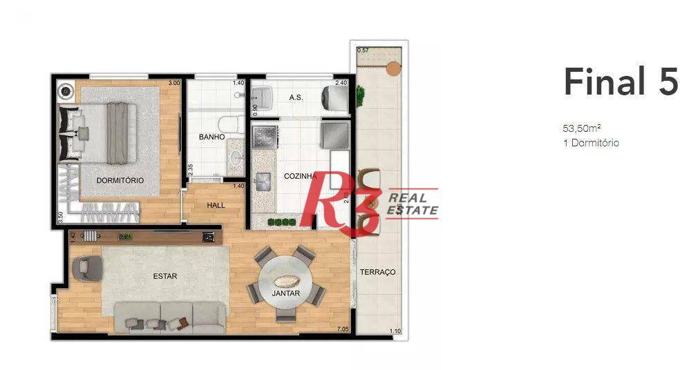 Apartamento à venda com 1 quarto, 54m² - Foto 19