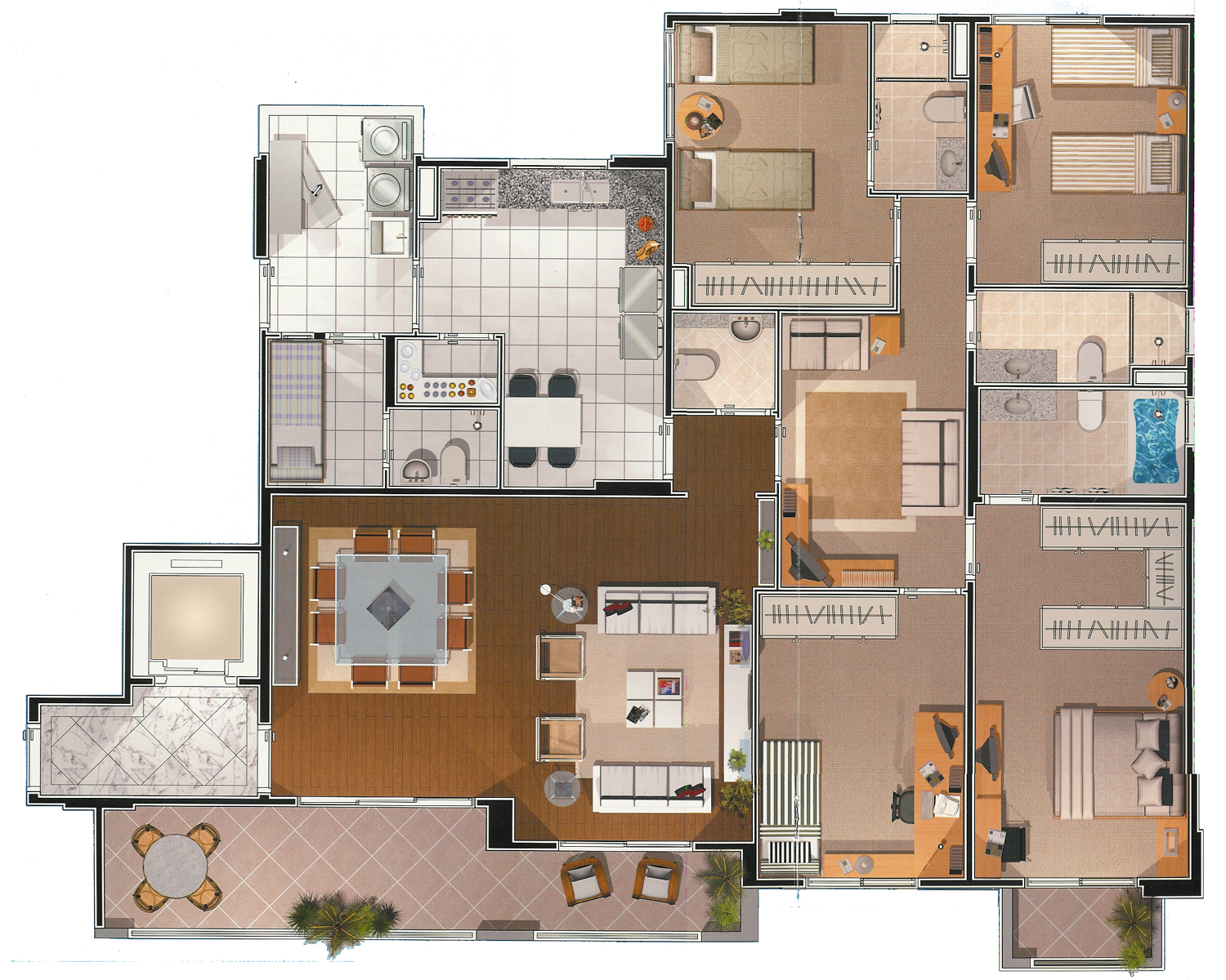 Apartamento à venda com 3 quartos, 160m² - Foto 2