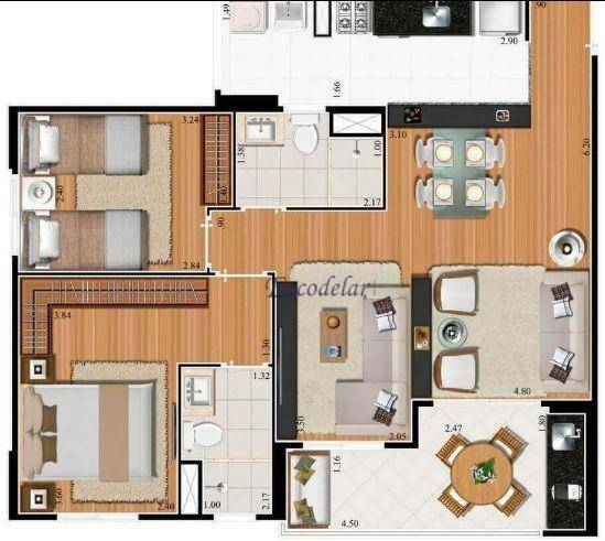 Apartamento à venda com 2 quartos, 70m² - Foto 15