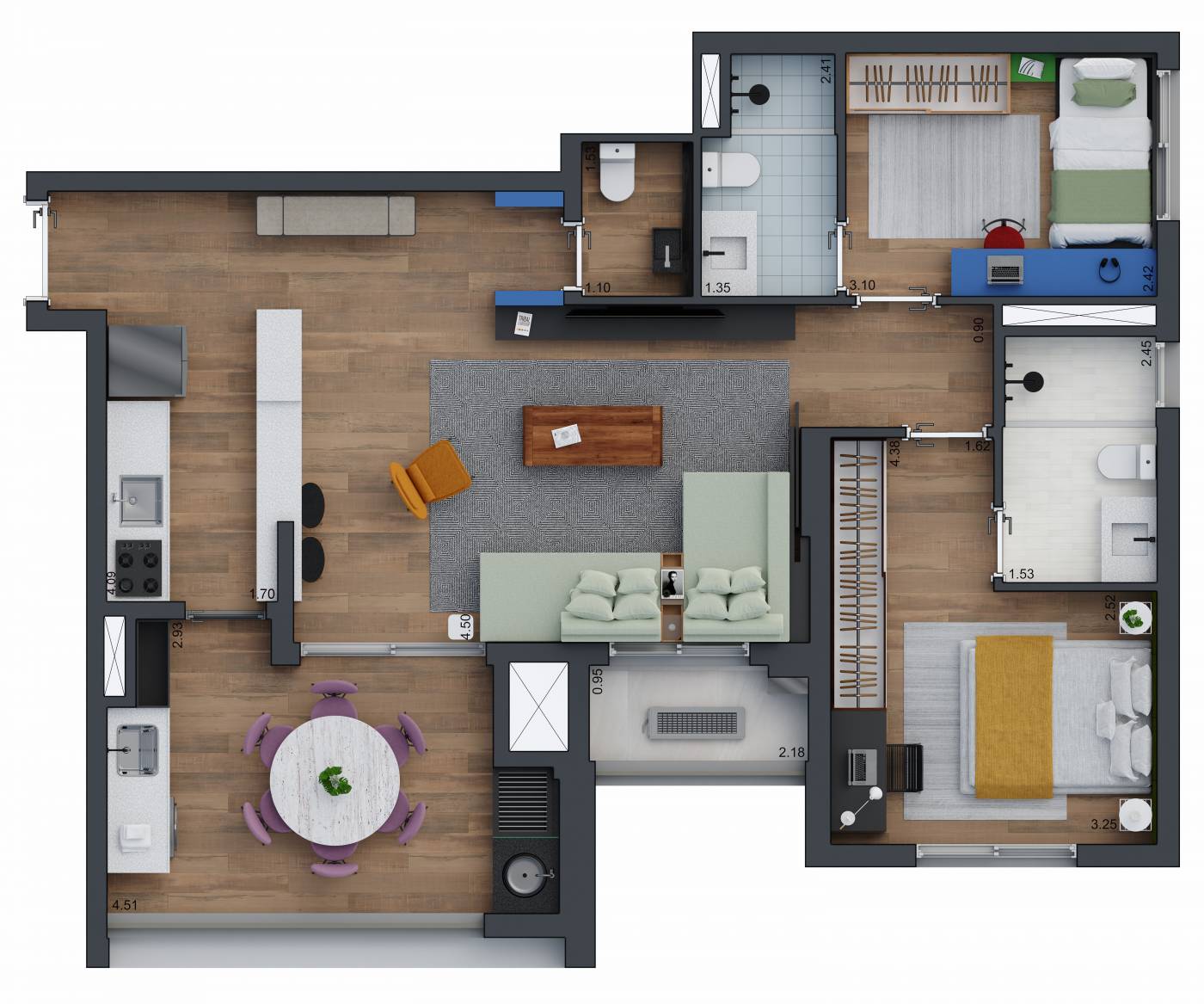 Apartamento à venda com 2 quartos, 86m² - Foto 6