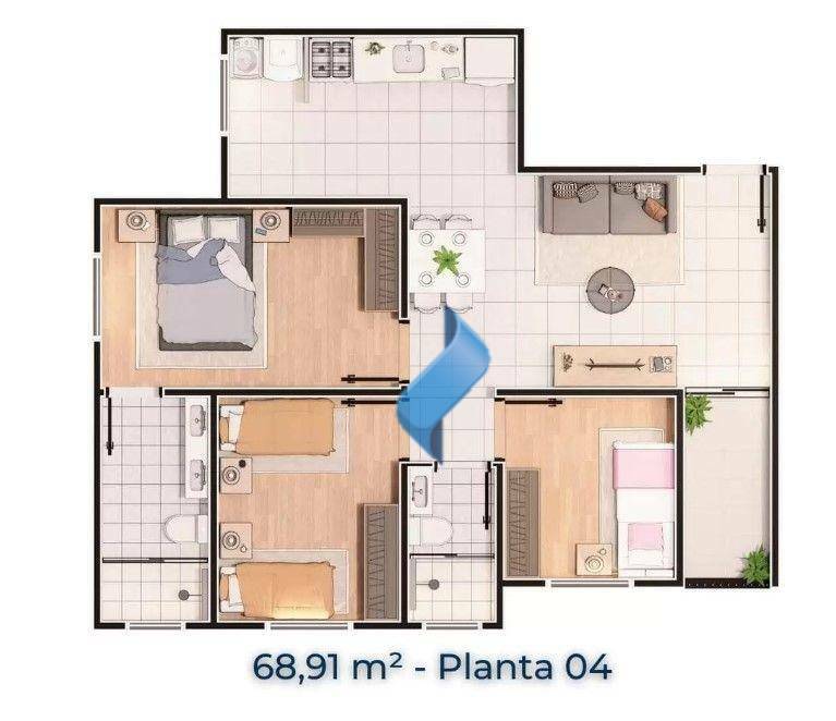 Apartamento à venda com 3 quartos, 68m² - Foto 10