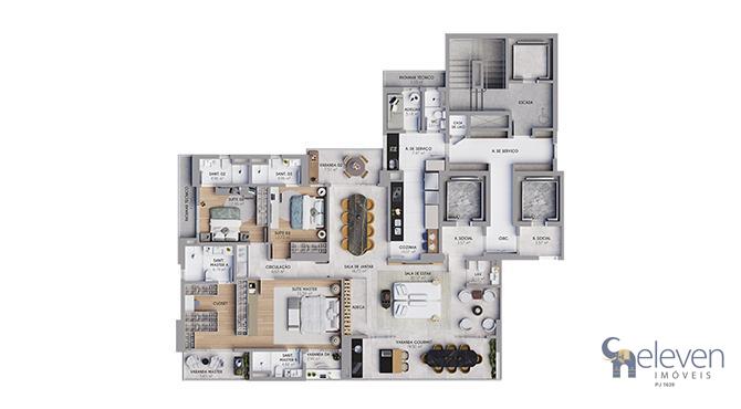 Apartamento à venda com 4 quartos, 259m² - Foto 50