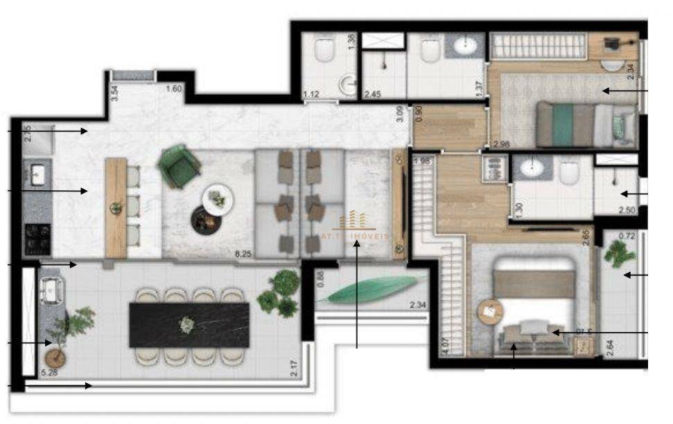 Apartamento à venda com 2 quartos, 79m² - Foto 12