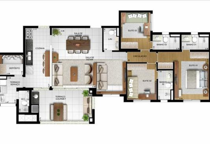 Apartamento à venda com 4 quartos, 134m² - Foto 12