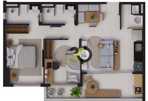 Apartamento à venda com 1 quarto, 45m² - Foto 39