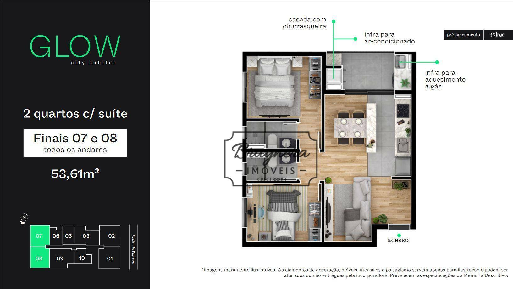 Apartamento à venda com 2 quartos, 53m² - Foto 5