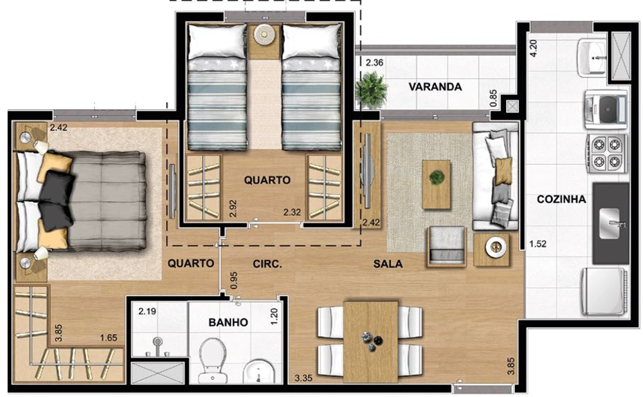 Apartamento à venda com 2 quartos, 449m² - Foto 22