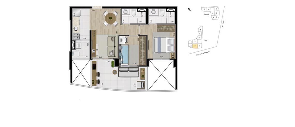 Apartamento à venda com 2 quartos, 84m² - Foto 11