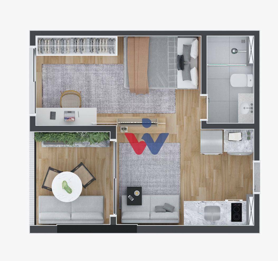 Apartamento à venda com 1 quarto, 41m² - Foto 43