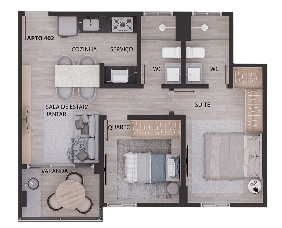 Apartamento à venda com 2 quartos, 59m² - Foto 26