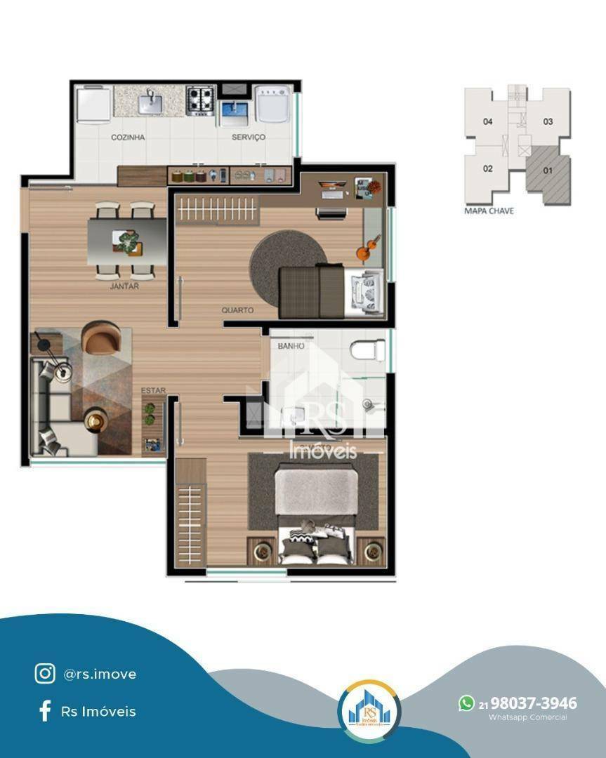 Apartamento à venda com 2 quartos, 45m² - Foto 33