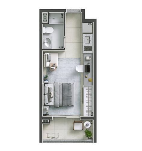 Apartamento à venda com 1 quarto, 2627m² - Foto 12