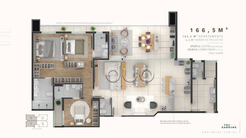 Apartamento à venda com 3 quartos, 166m² - Foto 23