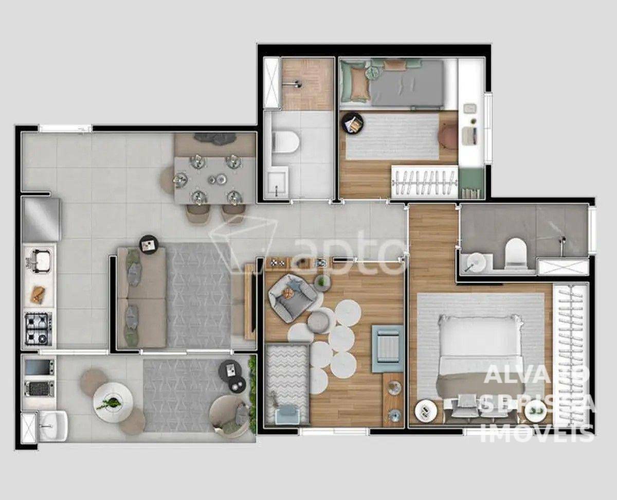 Apartamento à venda com 3 quartos, 56m² - Foto 17