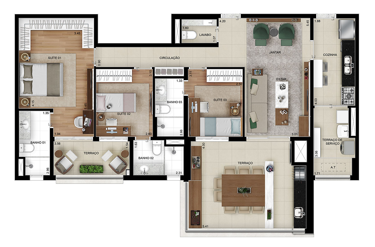 Apartamento à venda com 3 quartos, 129m² - Foto 10