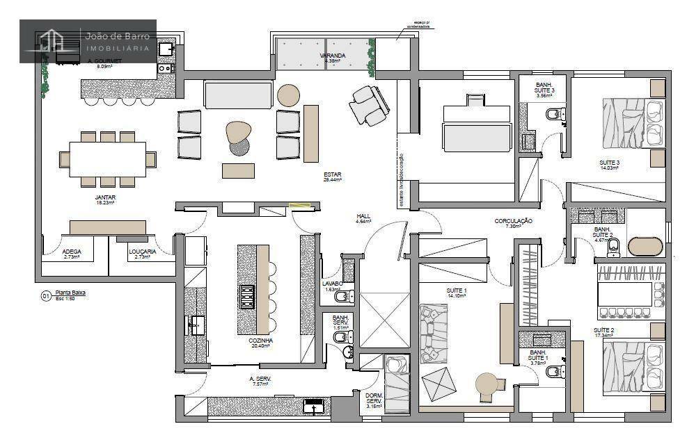 Apartamento à venda com 4 quartos, 202m² - Foto 63