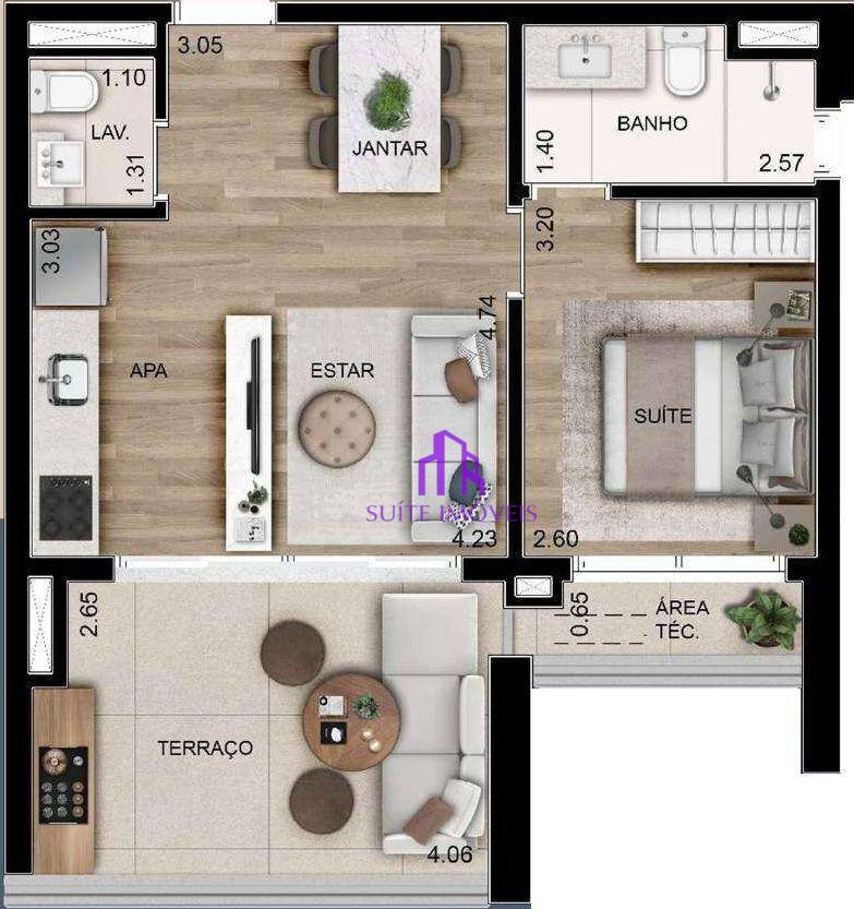 Apartamento à venda com 1 quarto, 53m² - Foto 23