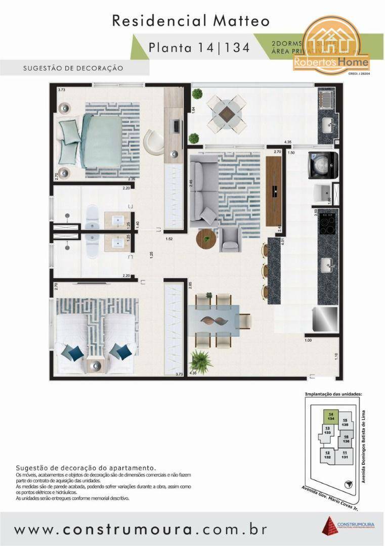 Apartamento à venda com 2 quartos, 72m² - Foto 5