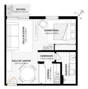 Apartamento à venda com 1 quarto, 42m² - Foto 23