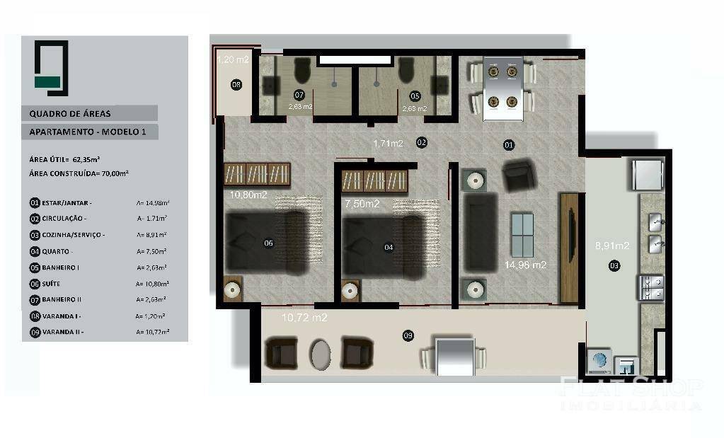 Apartamento à venda com 2 quartos, 66m² - Foto 25