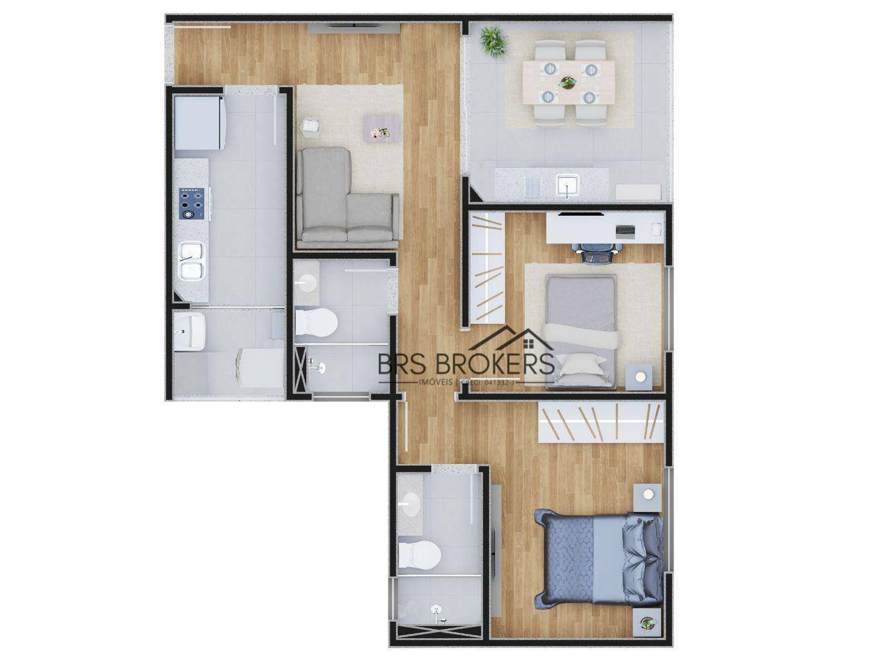 Apartamento à venda com 2 quartos, 56m² - Foto 65